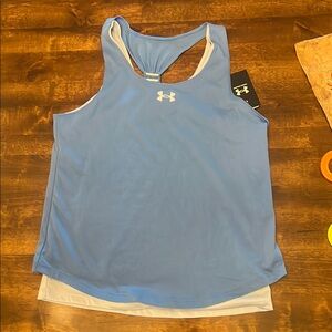 Under Armour Light Blue Athletic Tank girls XL BNWT